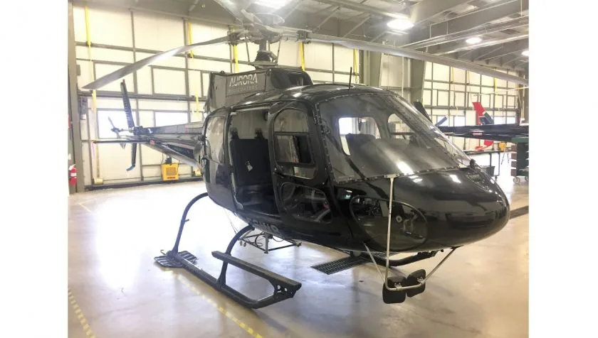 Exterior view of a 1991 Eurocopter AS350B2 2580, C-FSWB.