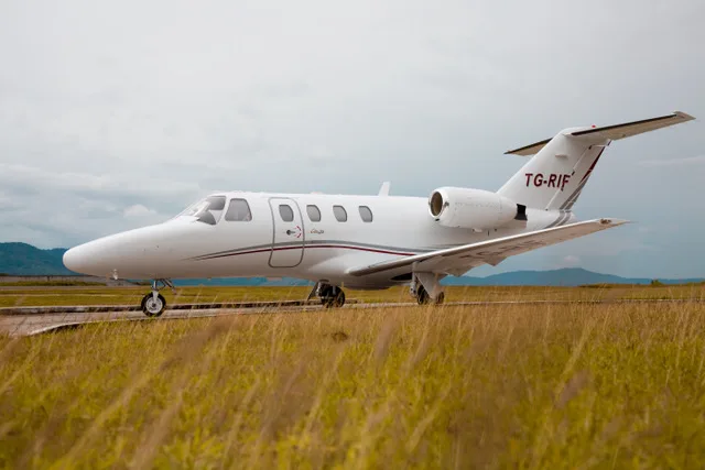 Exterior view of a 1994 Cessna Citation CJ 525-0072, TG-RIF.