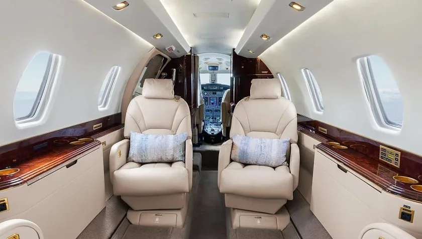 Cabin interior of a 1997 Cessna Citation X 750-0032.