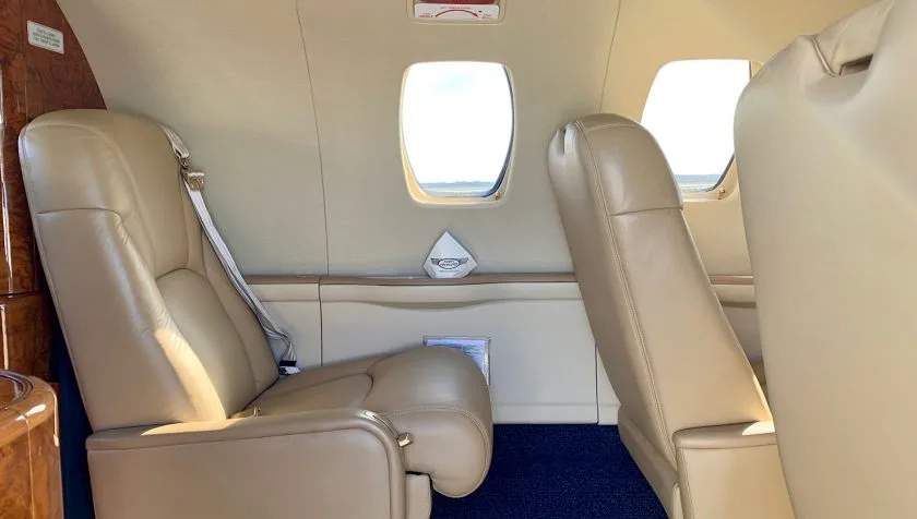 Cabin interior of a 1999 Cessna Citation Bravo 550-0895.