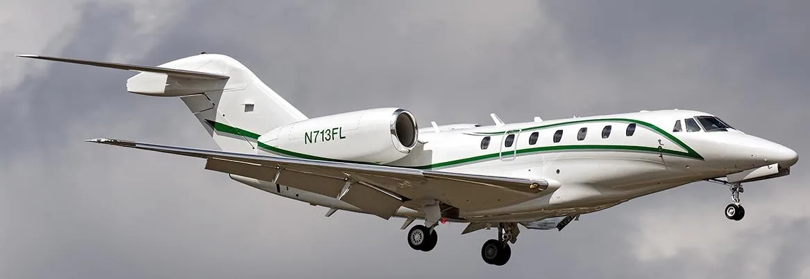 Exterior view of a 1999 Cessna Citation X 74, N713FL.