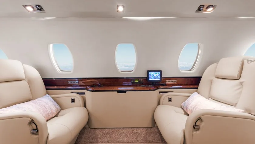 Cabin interior of a 1999 Cessna Citation X 74.