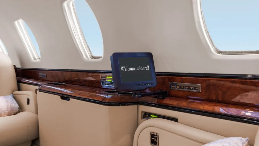 Cabin interior of a 1999 Cessna Citation X 74.