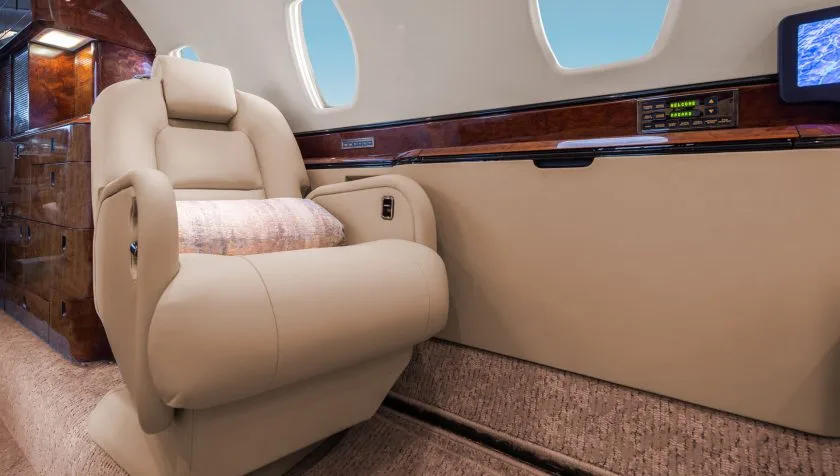 Cabin interior of a 1999 Cessna Citation X 74.