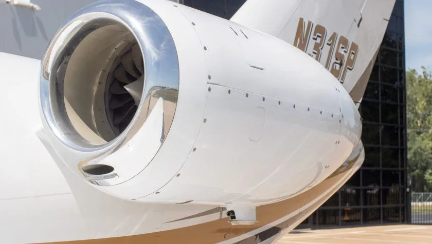 Engine detail of a 2002 Cessna Citation CJ1 525-0490.