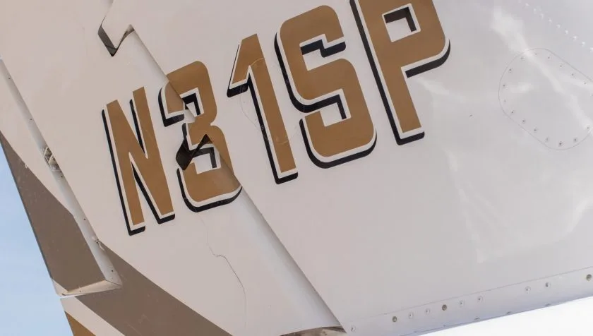 Engine detail of a 2002 Cessna Citation CJ1 525-0490.