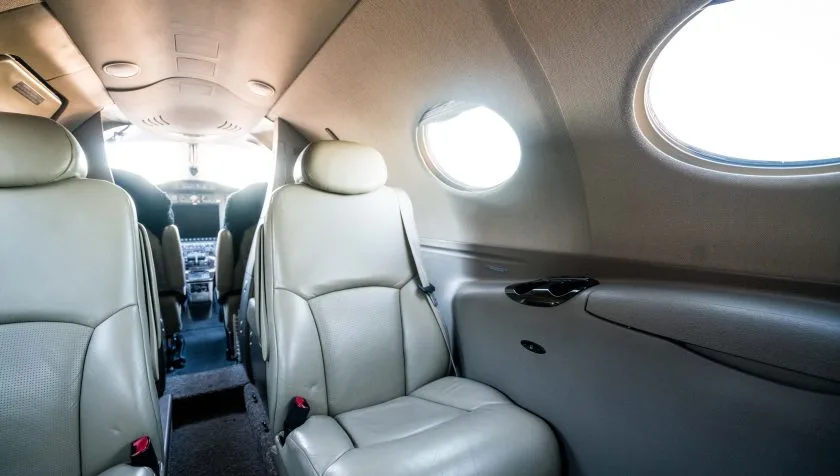 Cabin interior of a 2007 Cessna Citation Mustang 510-0020.