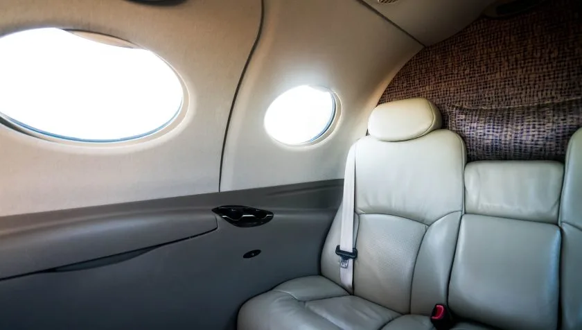 Cabin interior of a 2007 Cessna Citation Mustang 510-0020.
