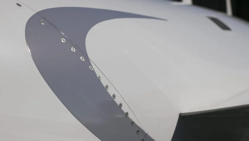 Engine detail of a 2010 Cessna Citation Mustang 510-0305.