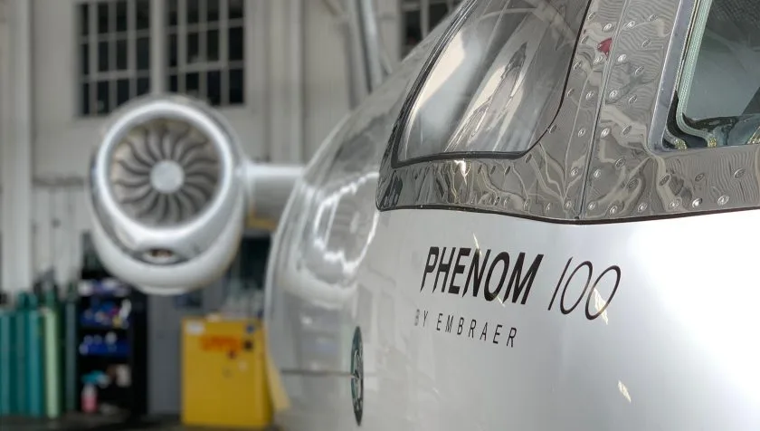 Engine detail of a 2010 Embraer Phenom 100 50000183.