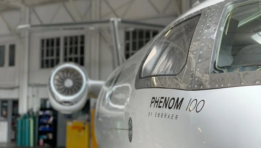 Exterior view of a 2010 Embraer Phenom 100 50000183, N337HC.