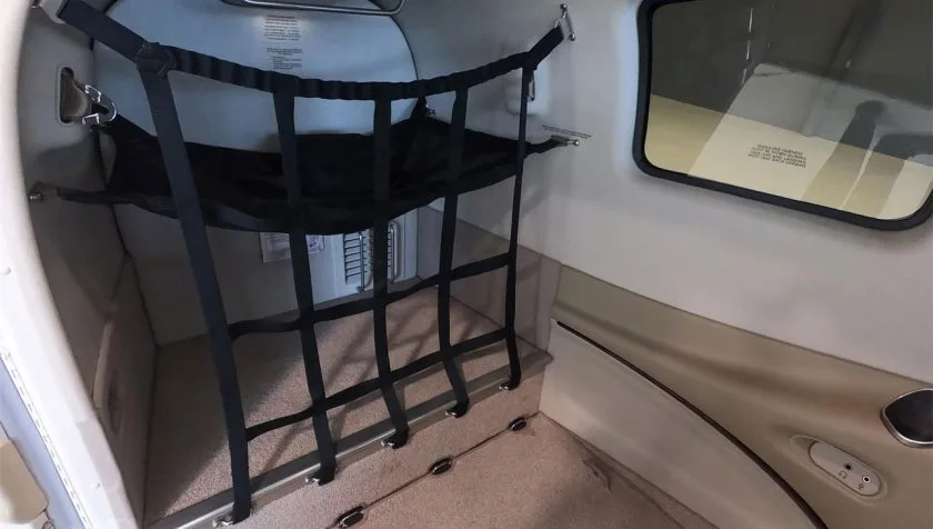Cabin interior of a 2016 Beechcraft Baron G58 TH-2467.