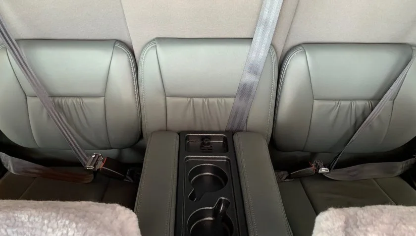 Cabin interior of a 2018 Robinson R66 0891.