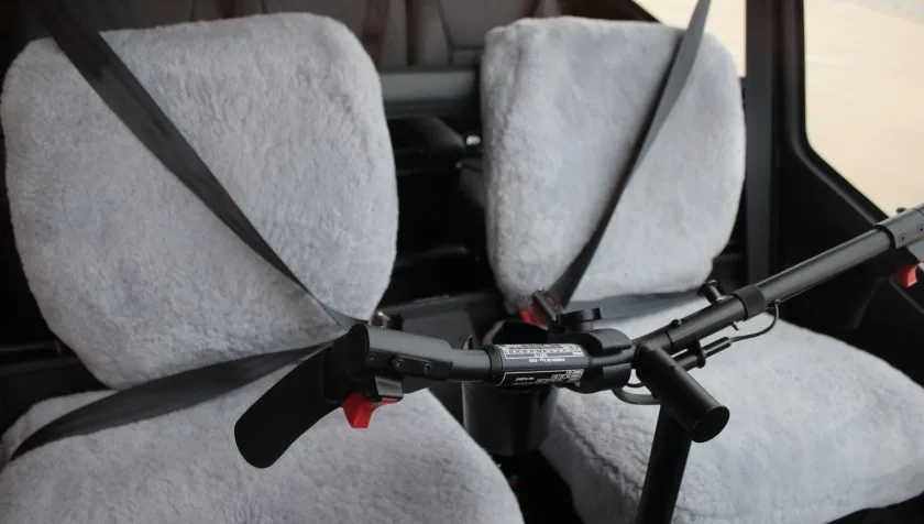 Cabin interior of a 2018 Robinson R66 0891.