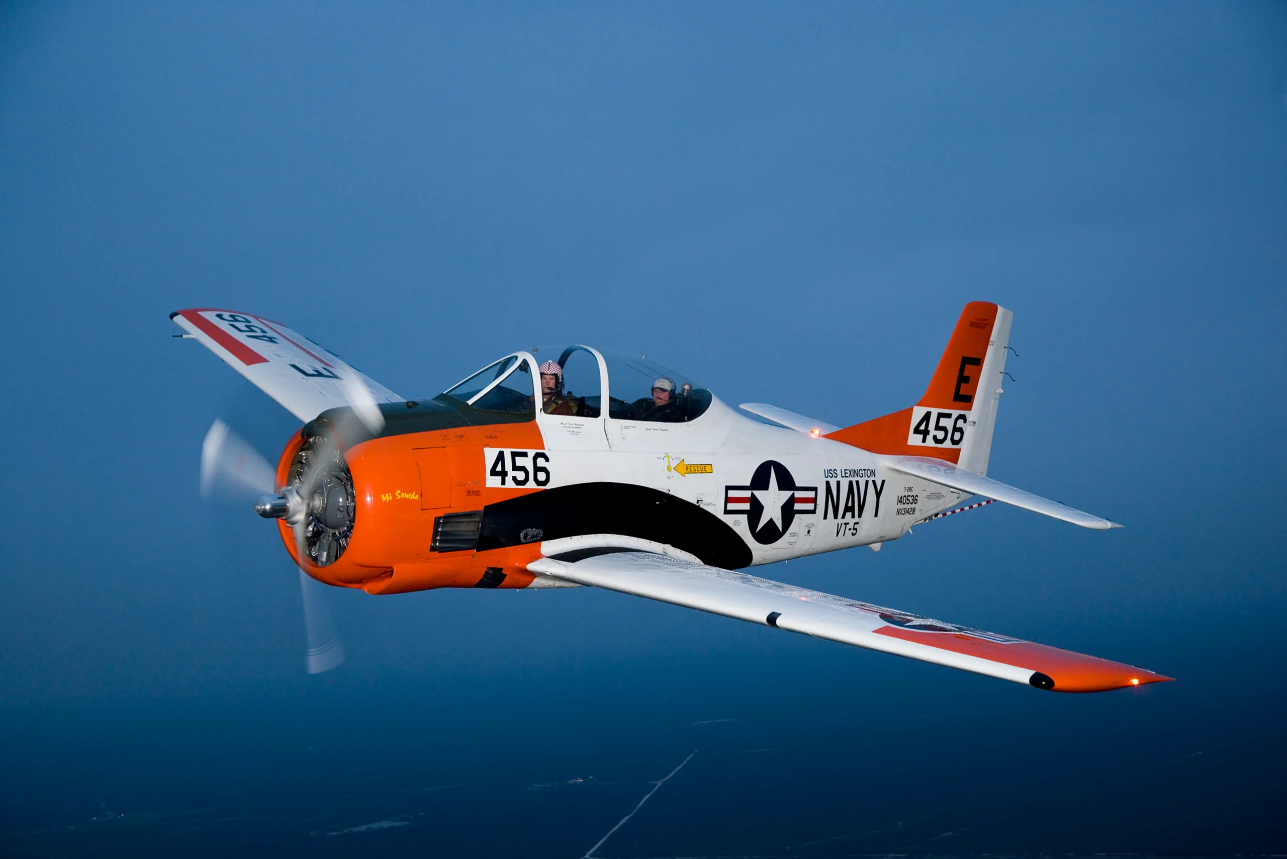 Marketing image of a North American T-28C 140536.