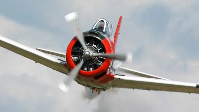 Marketing image of a North American T-28C 140536.
