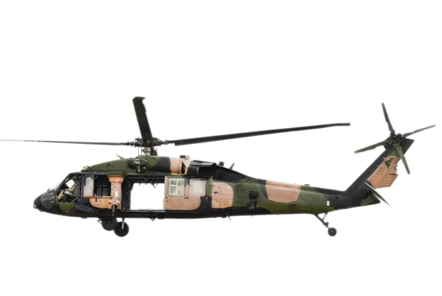 Marketing image of a 2026 Sikorsky S-70A-9 Black Hawk Helicopter.