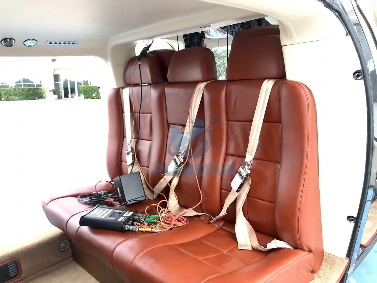 Cabin interior of a 2006 Agusta Westland A109E Power.