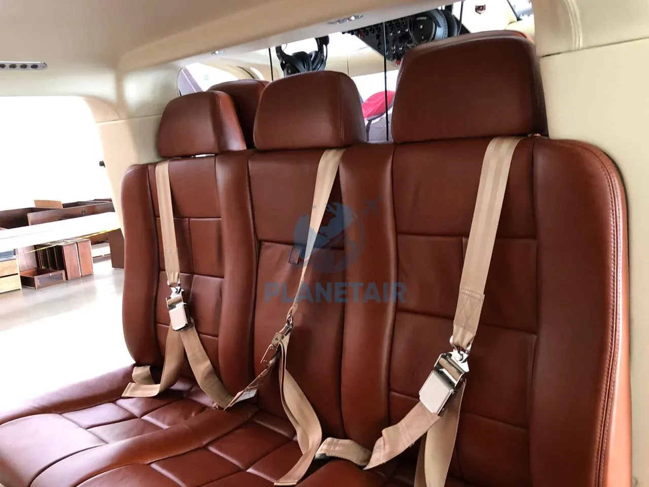 Cabin interior of a 2006 Agusta Westland A109E Power.