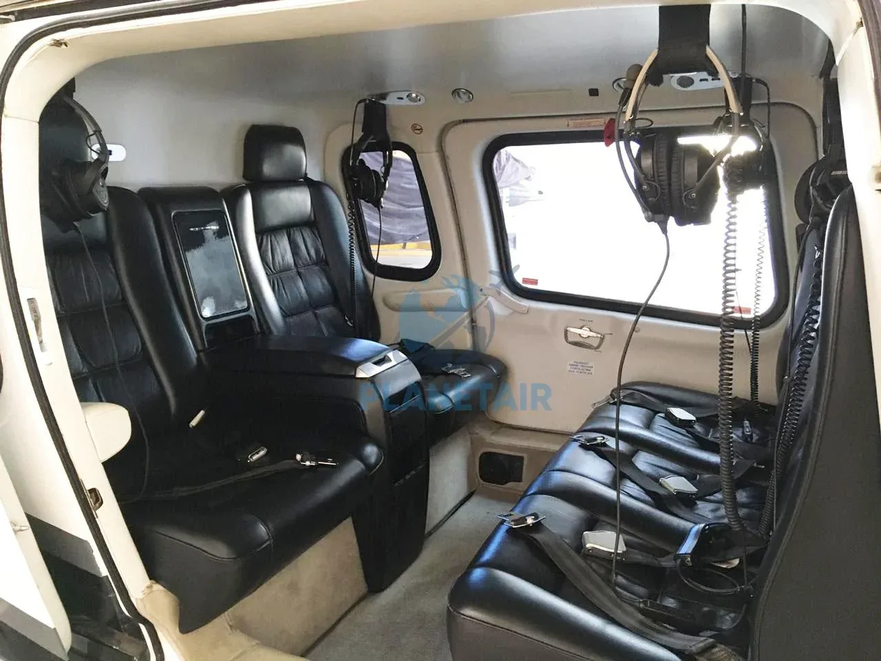 Cabin interior of a 2006 Agusta Westland A109E Power.