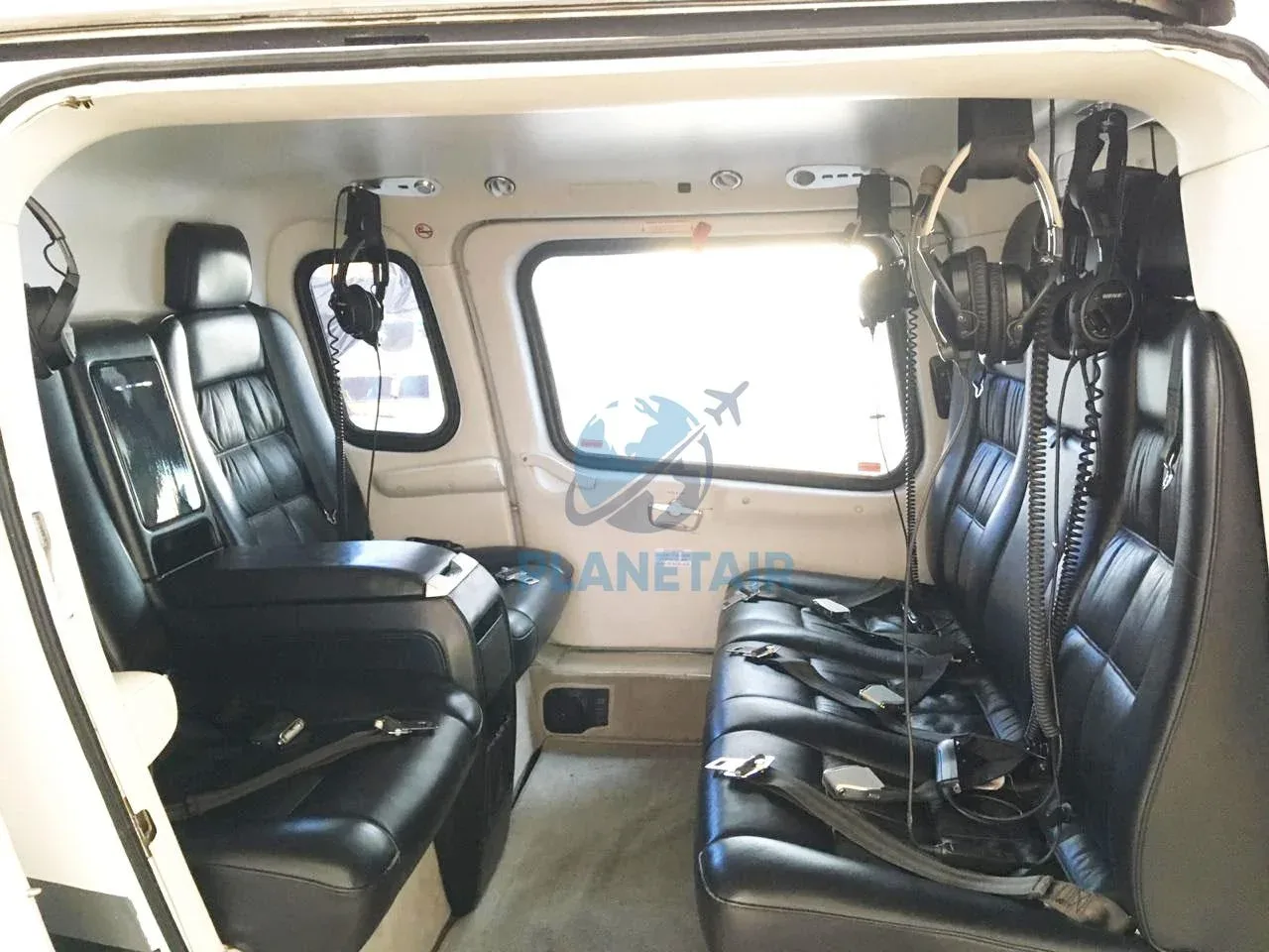 Cabin interior of a 2006 Agusta Westland A109E Power.