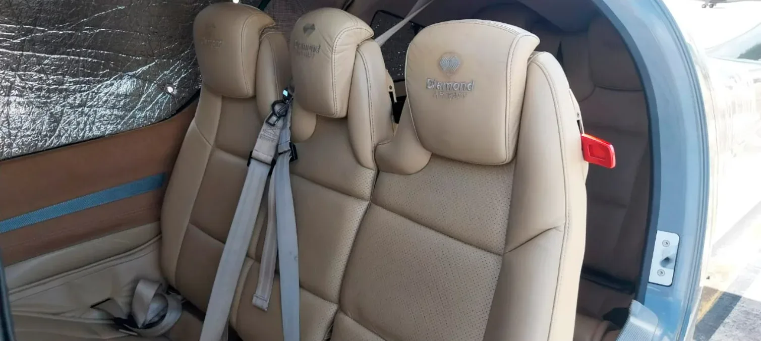 Cabin interior of a 2019 Diamond DA62.