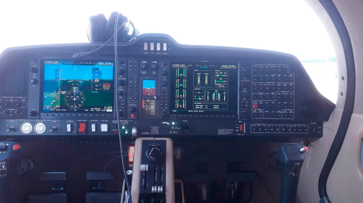 Avionics suite of a 2019 Diamond DA62.