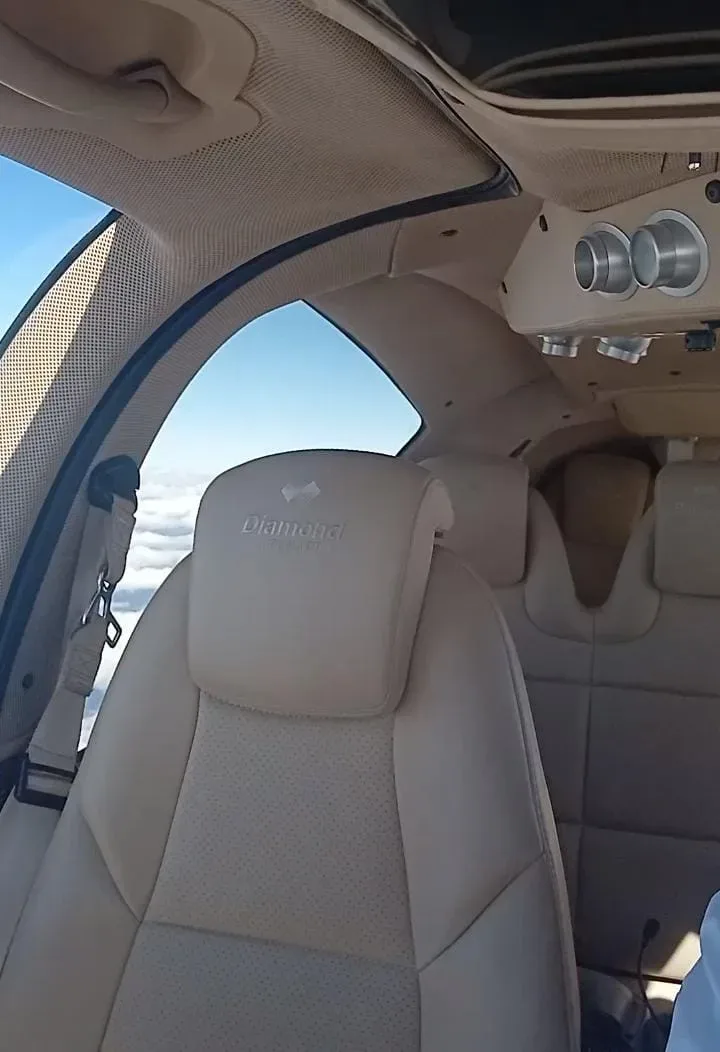 Cabin interior of a 2020 Diamond DA62.