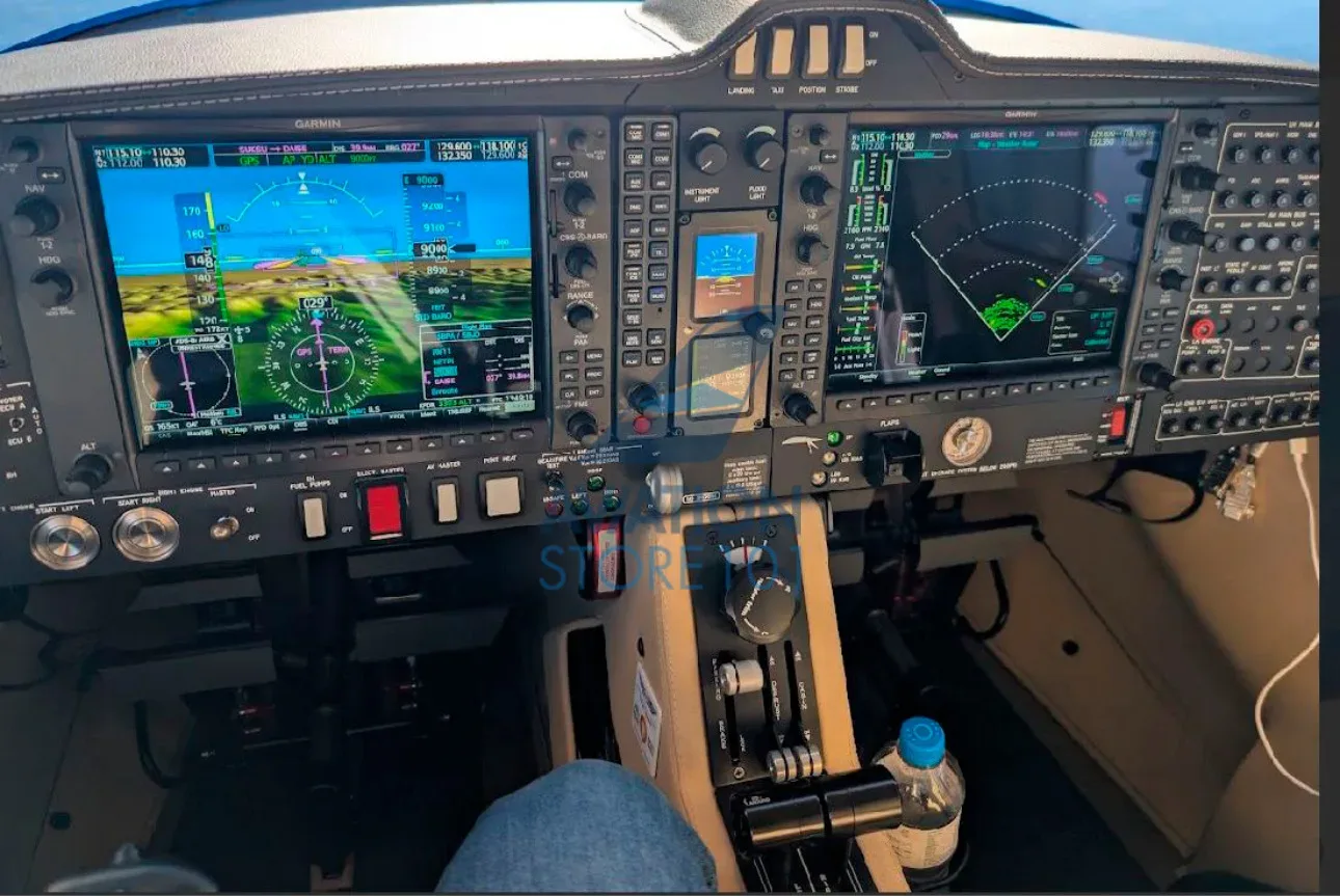 Cockpit and instrument panel of a 2024 Diamond DA62.