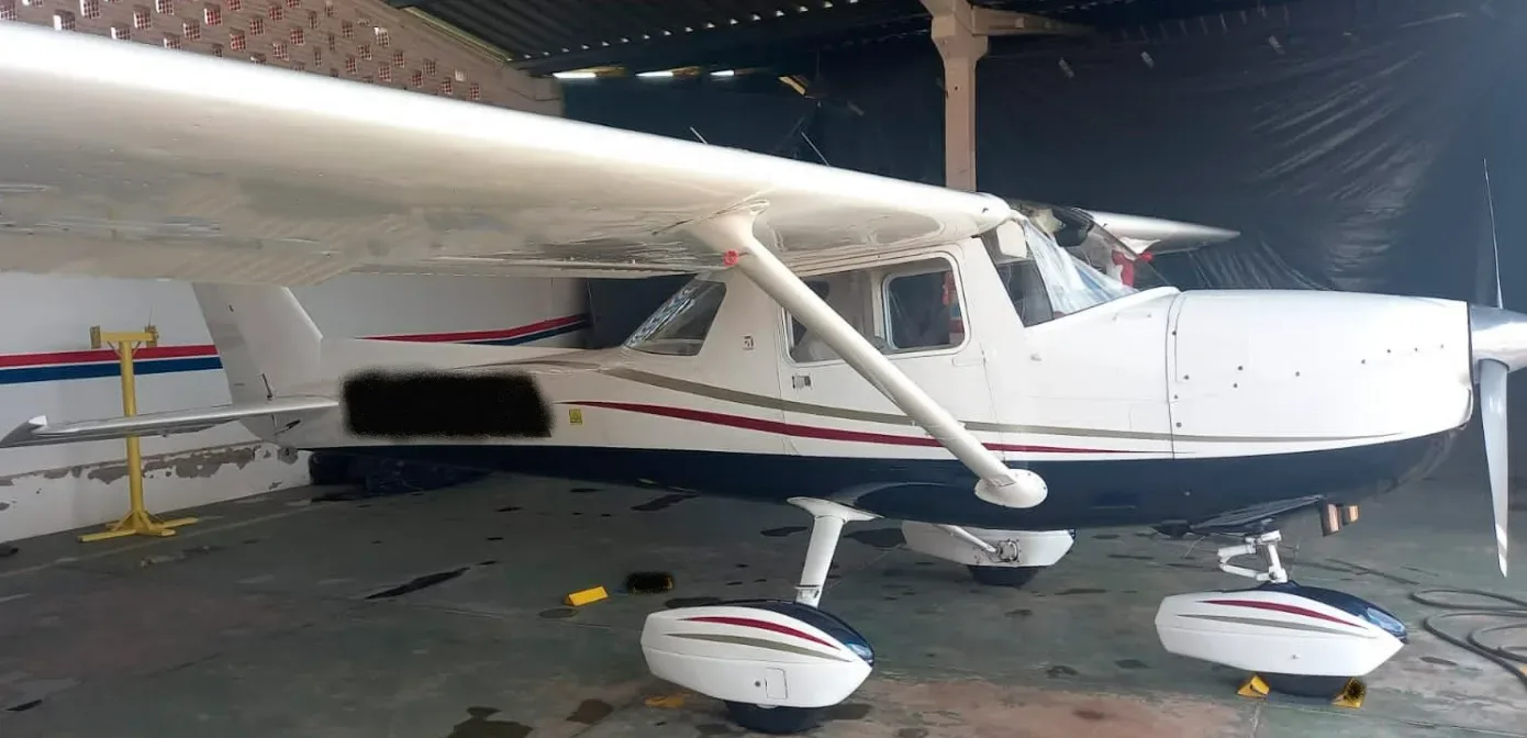 Exterior view of a 1973 Cessna 150L.