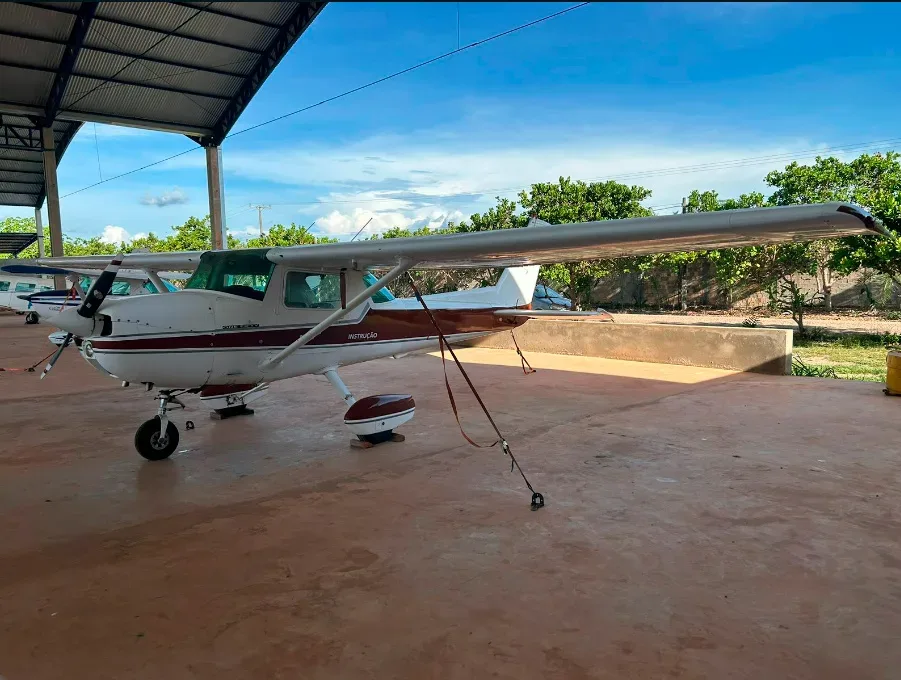 Exterior view of a 1976 Cessna 150M.