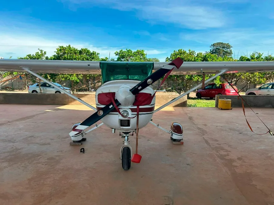 Exterior view of a 1976 Cessna 150M.