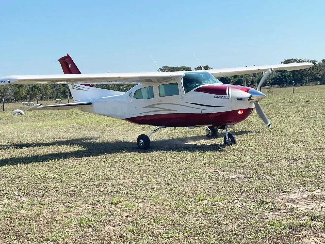 Exterior view of a 1973 Cessna 210L.