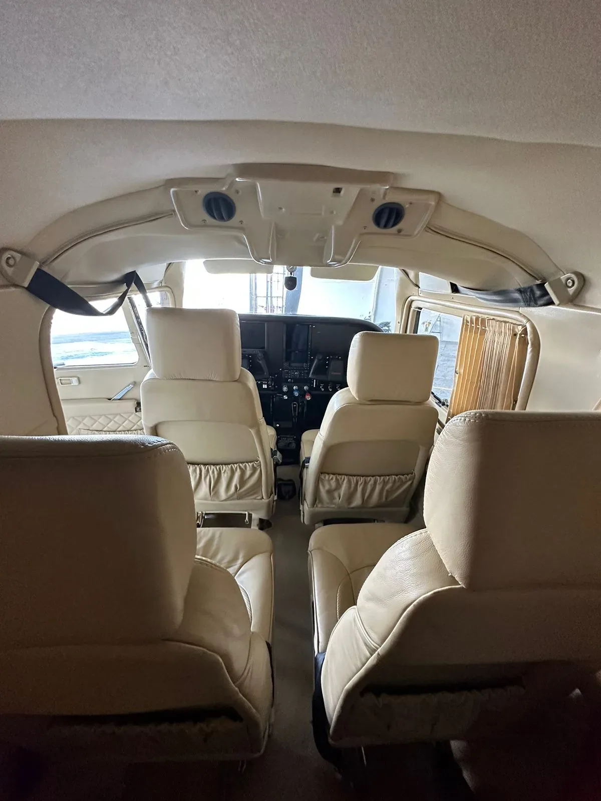 Cabin interior of a 1984 Cessna 210N.