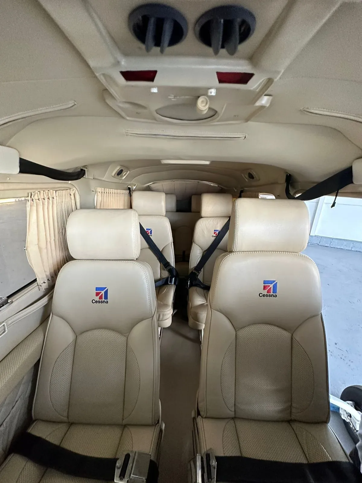 Cabin interior of a 1984 Cessna 210N.