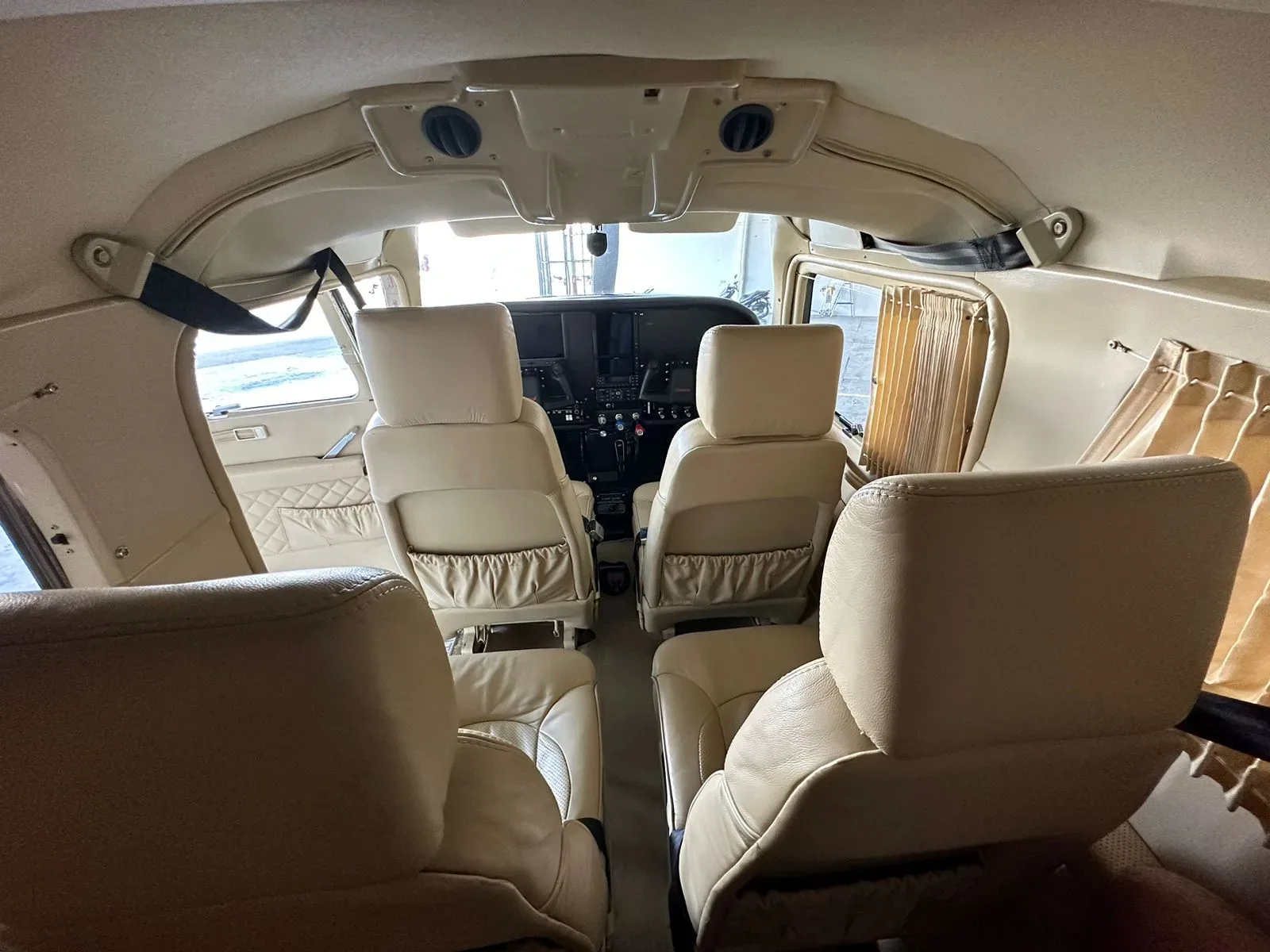 Cabin interior of a 1984 Cessna 210N.