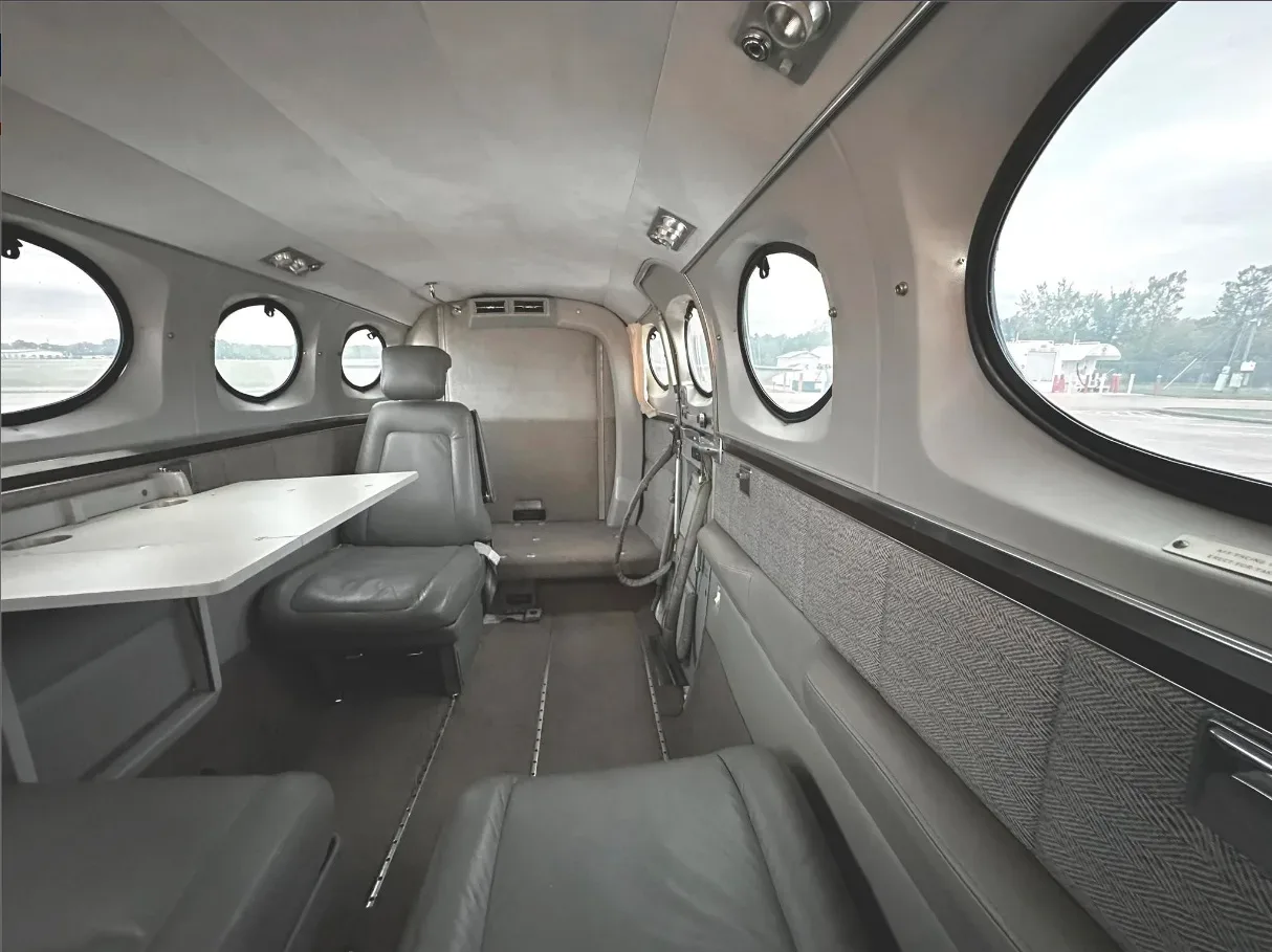 Cabin interior of a 1978 Cessna 340A.
