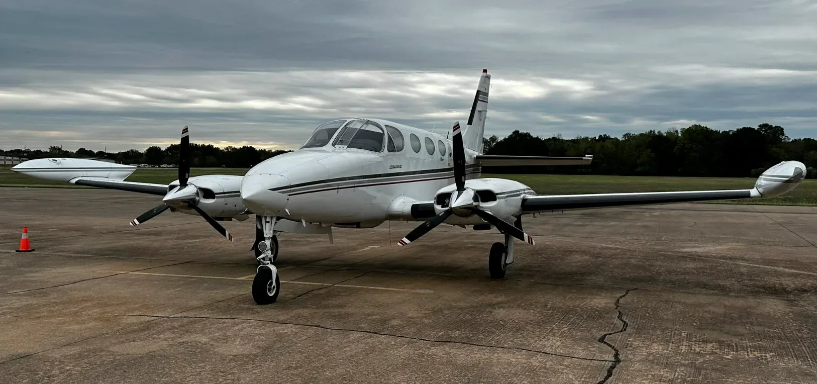 Exterior view of a 1978 Cessna 340A.