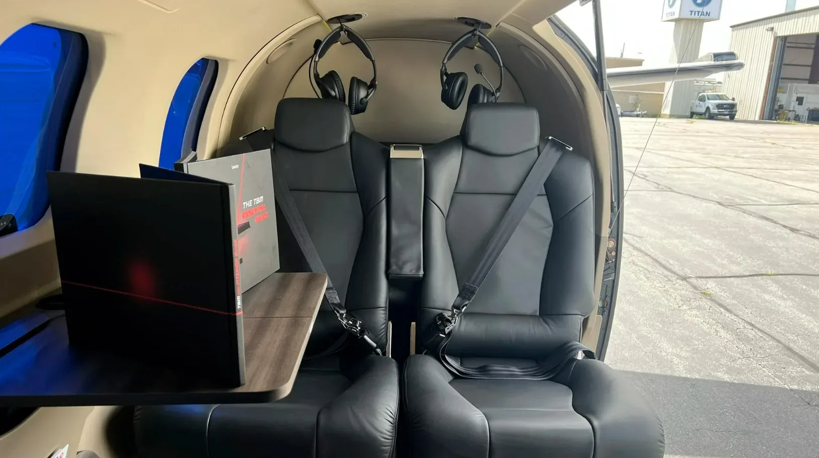 Cabin interior of a 2023 Daher TBM 960.