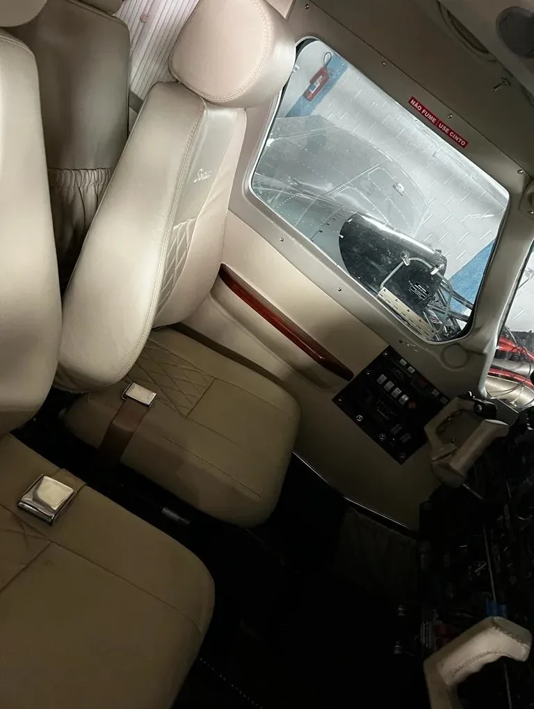 Cabin interior of a 1976 Embraer Seneca II EMB-810C.