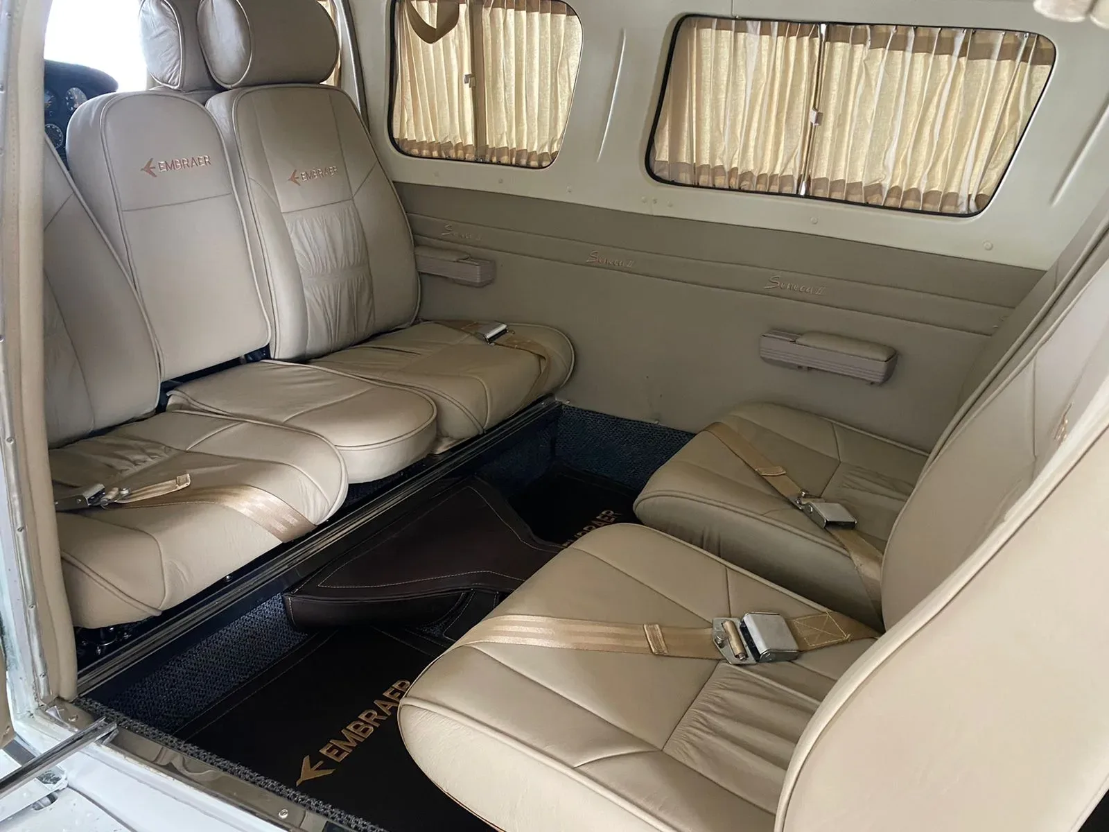 Cabin interior of a 1980 Embraer Seneca II EMB-810C.