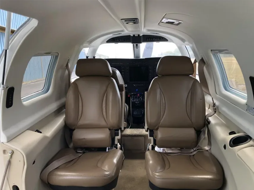 Cabin interior of a 2015 Piper M350.