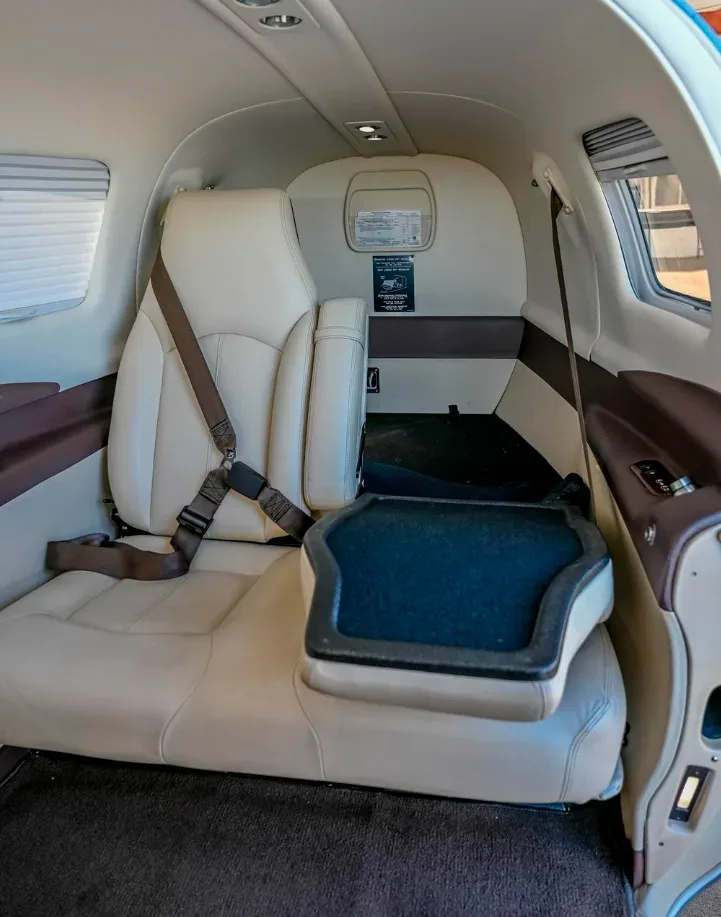 Cabin interior of a 2017 Piper M350.