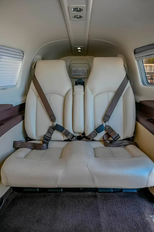 Cabin interior of a 2017 Piper M350.