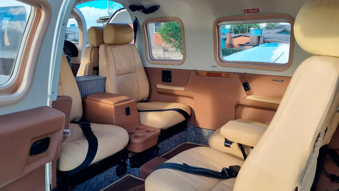 Cabin interior of a 1999 Piper Saratoga ll TC.