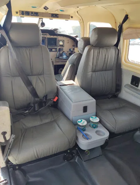 Cabin interior of a 2001 Piper Saratoga ll TC.
