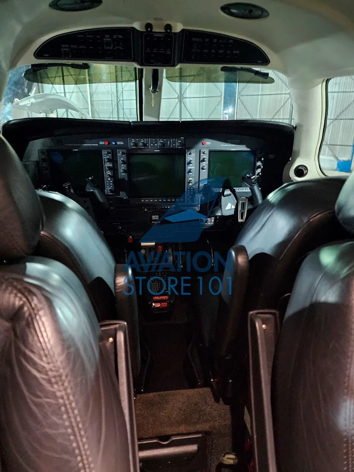 Avionics suite of a 2018 Piper Meridian M500.