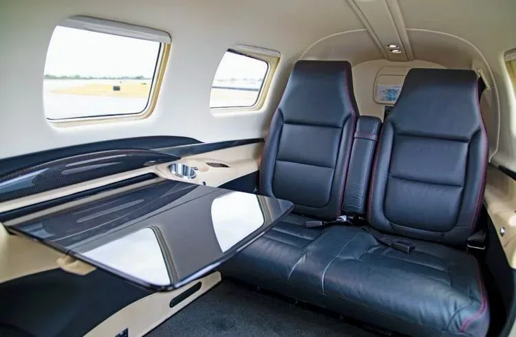 Cabin interior of a 2018 Piper M600 2018.
