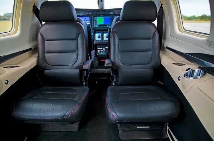 Cabin interior of a 2018 Piper M600 2018.