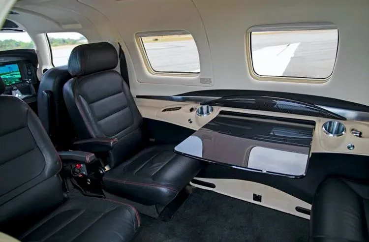 Cabin interior of a 2018 Piper M600 2018.